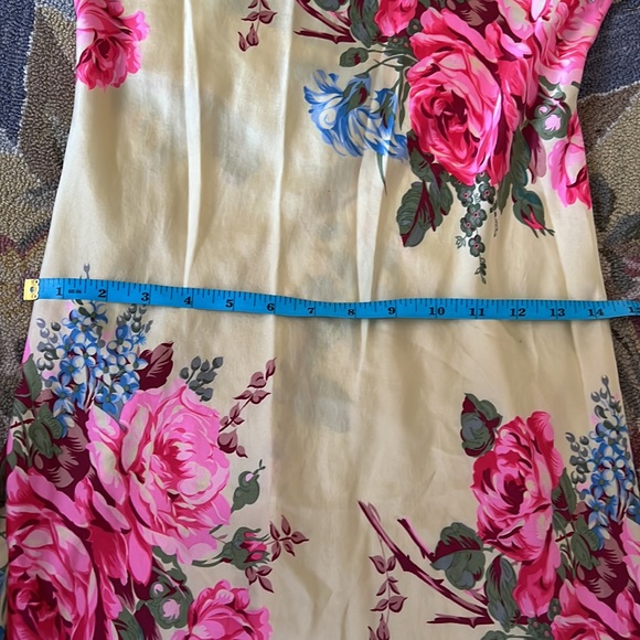 RARE VINTAGE BETSEY JOHNSON RHINESTONE SILK FLORAL MIDI MAXI SLIP DRESS XS S 2 4 - Picture 5 of 11